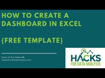 HOW TO CREATE A DASHBOARD IN EXCEL