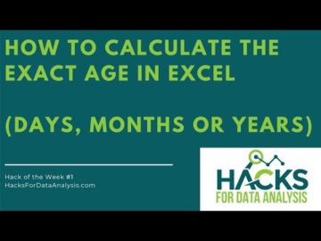 HOW TO CALCULATE AGE IN EXCEL (HIDDEN FORMULA)